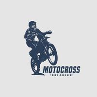 modelo de design de logotipo de esporte de motocross extremo vetor