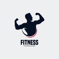 design de logotipo de ginásio de esporte de fitness vetor
