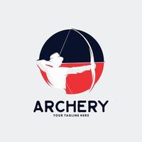 vetor de design de modelo de logotipo de tiro com arco