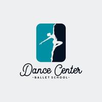 jovem ginasta dança com logotipo de fita vetor