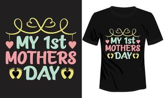 meu design de camiseta para o dia das mães vetor