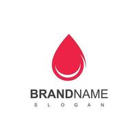 modelo de design de logotipo de sangue vetor