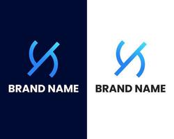 letra s e h marcam modelo de design de logotipo moderno vetor
