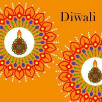 feliz diwali, deepavali ou dipavali o design plano de celebração do festival indiano. vetor