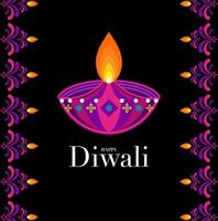 feliz diwali, deepavali ou dipavali o design plano de celebração do festival indiano. vetor