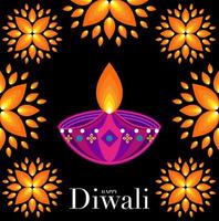 feliz diwali, deepavali ou dipavali o design plano de celebração do festival indiano. vetor