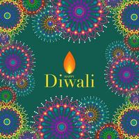 feliz diwali, deepavali ou dipavali o design plano de celebração do festival indiano. vetor