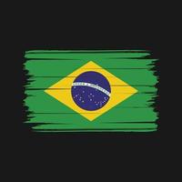 vetor de escova de bandeira do brasil. bandeira nacional