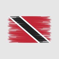 pincel de bandeira de trinidad e tobago. bandeira nacional vetor