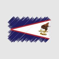 pincel de bandeira da samoa americana. bandeira nacional vetor