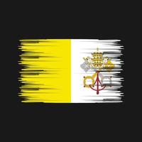 pincel de bandeira do Vaticano. bandeira nacional vetor