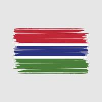 vetor de pincel de bandeira da gâmbia. bandeira nacional