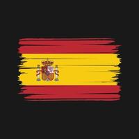 vetor de pincel de bandeira de espanha. bandeira nacional