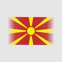 vetor de bandeira da Macedônia do Norte. bandeira nacional