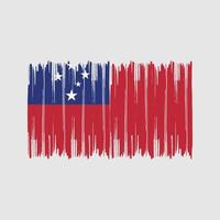 pinceladas de bandeira de samoa. bandeira nacional vetor