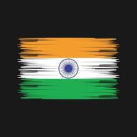 escova de bandeira da índia. bandeira nacional vetor