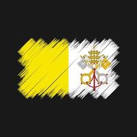 pincel de bandeira do Vaticano. bandeira nacional vetor