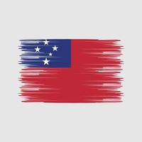 escova de bandeira de samoa. bandeira nacional vetor