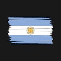 vetor de pincel de bandeira argentina. bandeira nacional