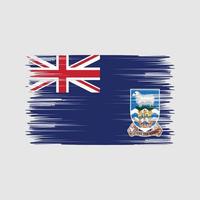 escova de bandeira das ilhas falkland. bandeira nacional vetor