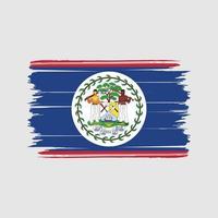 vetor de pincel de bandeira de belize. bandeira nacional