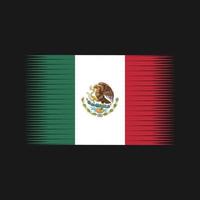 vetor de bandeira do méxico. bandeira nacional