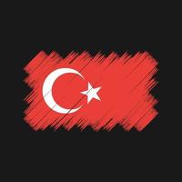 escova de bandeira da turquia. bandeira nacional vetor