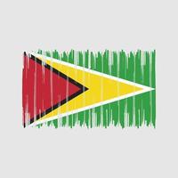 pinceladas de bandeira da guiana. bandeira nacional vetor