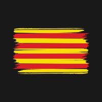 vetor de escova de bandeira da Catalunha. bandeira nacional