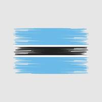 pincel de bandeira do botswana. bandeira nacional vetor