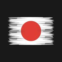 escova de bandeira do japão. bandeira nacional vetor