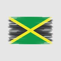 pincel de bandeira da jamaicana. bandeira nacional vetor