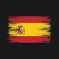 escova de bandeira da espanha. bandeira nacional vetor