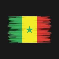 escova de bandeira do senegal. bandeira nacional vetor