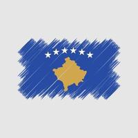 escova de bandeira do Kosovo. bandeira nacional vetor