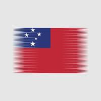 vetor de bandeira de samoa. bandeira nacional