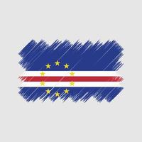 pincel de bandeira de cabo verde. bandeira nacional vetor