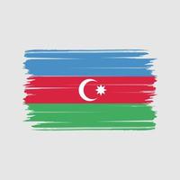 vetor de pincel de bandeira do azerbaijão. bandeira nacional