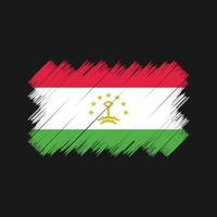 pincel de bandeira do tajiquistão. bandeira nacional vetor