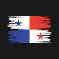 pincel de bandeira do Panamá. bandeira nacional vetor