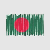 pinceladas de bandeira de bangladesh. bandeira nacional vetor