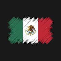 escova de bandeira do méxico. bandeira nacional vetor