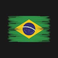 pincel de bandeira do brasil. bandeira nacional vetor