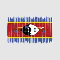 pinceladas de bandeira da suazilândia. bandeira nacional vetor