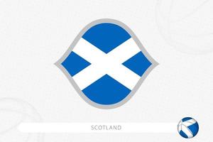 bandeira da escócia para competição de basquete em fundo cinza de basquete. vetor