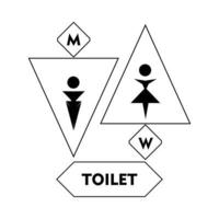 vetor homens e mulheres conjunto de sinais de banheiro. silhuetas negras de pessoas. ícones de banheiro vetoriais