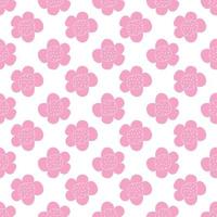 padrão floral vetor sem costura com flores. flora da primavera. estilo infantil simples desenhado à mão. muito ditsy para tecido, têxtil, papel de parede. papel digital em fundo branco