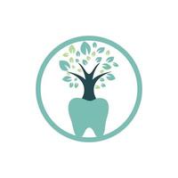 modelo de design de logotipo de vetor de árvore dental. modelo de logotipo de vetor de árvore dental.