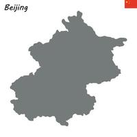 mapa da província da china vetor