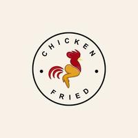 logotipo de design alado de perna de frango frito ou grelhado fundo de ícone de coxa. conceito bonito simples para piquenique, churrasco, café, barraca. fast-food de vetor de rua.